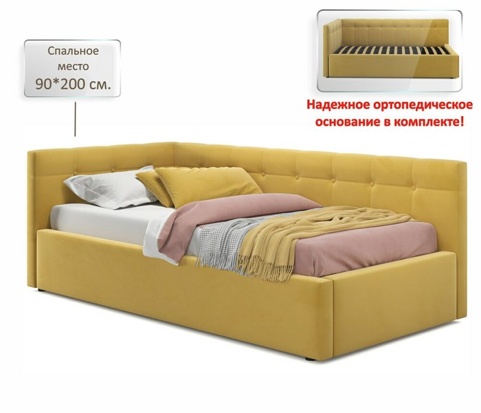 Кровать Bonna 90х200 желтого цвета - лучшие Кровати для спальни в INMYROOM