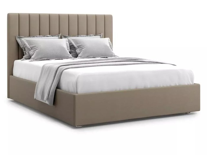 Кровать Premium Mellisa 140х200 коричневого цвета с подъемным механизмом
