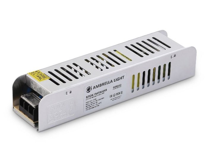Блок питания с EMC для светодиодной ленты Ambrella Light Illumination 120Вт DC12В 10A IP20 GS8652
