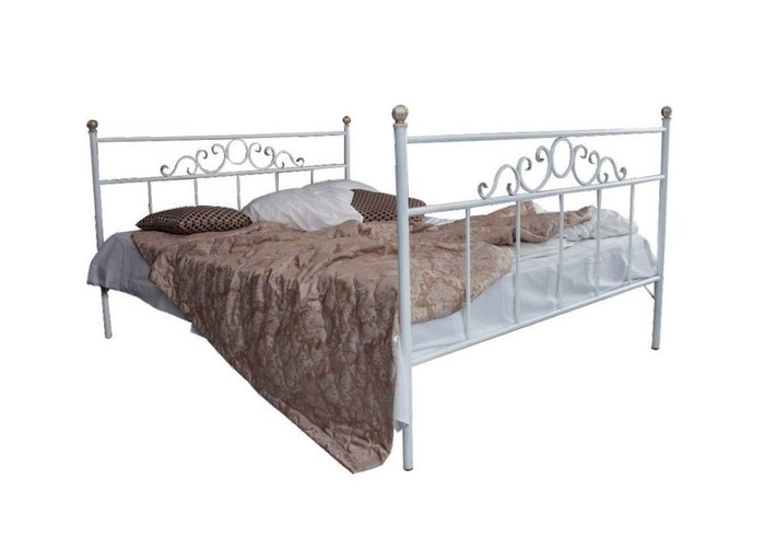 Кованая кровать Сандра 1.6 с двумя спинками 160х200