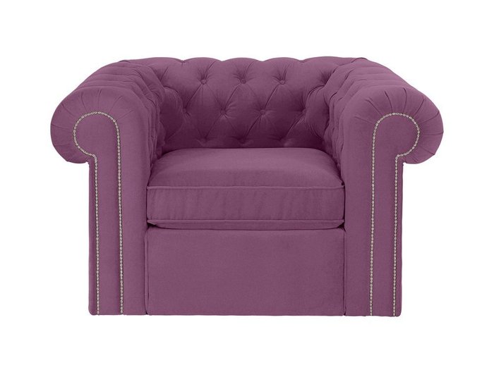 Кресло Chesterfield фиолетового цвета