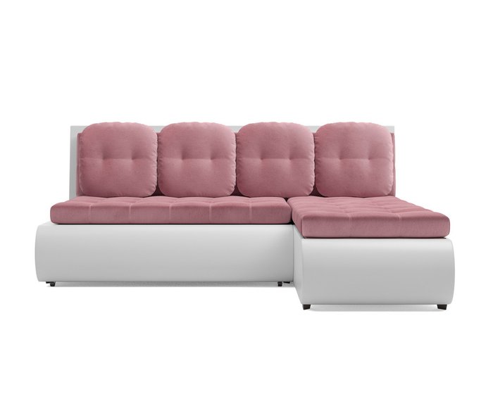 Угловой диван-кровать Кормак бело-розового цвета - купить Угловые диваны по цене 38390.0