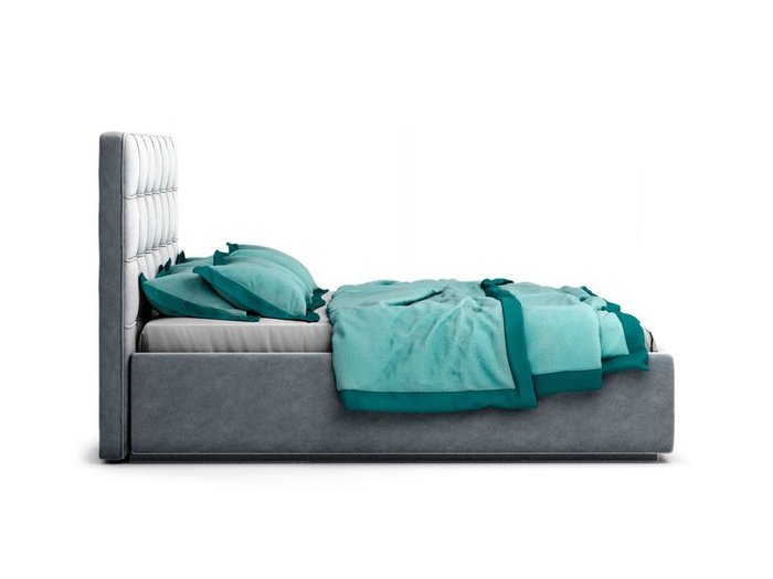 Кровать Nola серого цвета с ортопедическим основанием 140х200  - лучшие Кровати для спальни в INMYROOM
