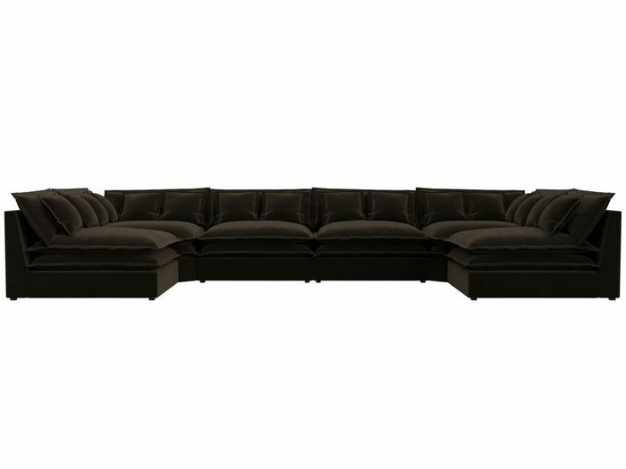 Угловой диван Лига 040 темно-коричневого цвета   - купить Угловые диваны по цене 138999.0