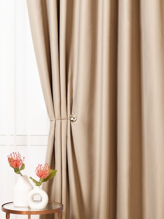 Штора Soul 200х250 бежевого цвета