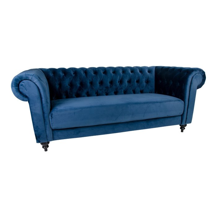 Диван трехместный Chester синего цвета - лучшие Прямые диваны в INMYROOM