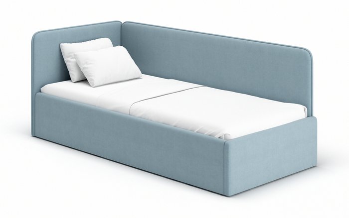 Кровать-диван Leonardo 80х180 голубого цвета с ящиками для белья - купить Одноярусные кроватки по цене 15400.0