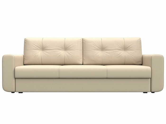 Диван-кровать Лига 031 бежевого цвета (экокожа) - купить Прямые диваны по цене 34999.0