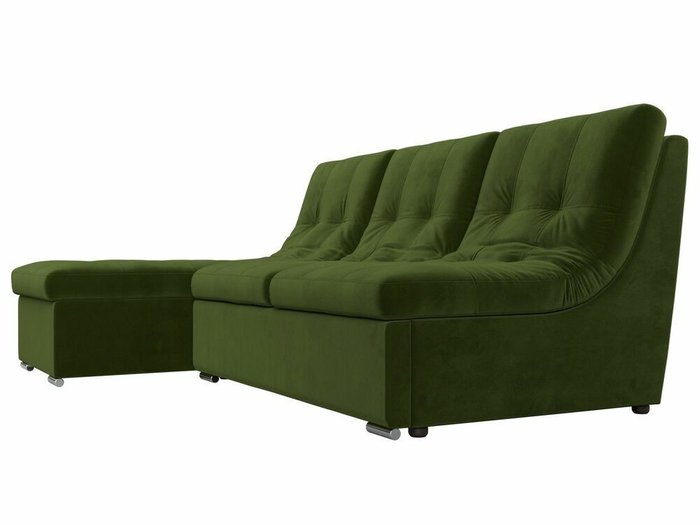 Угловой диван-кровать Релакс зеленого цвета угол левый - лучшие Угловые диваны в INMYROOM