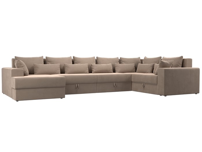 Угловой диван-кровать Мэдисон бежевого цвета правый угол
