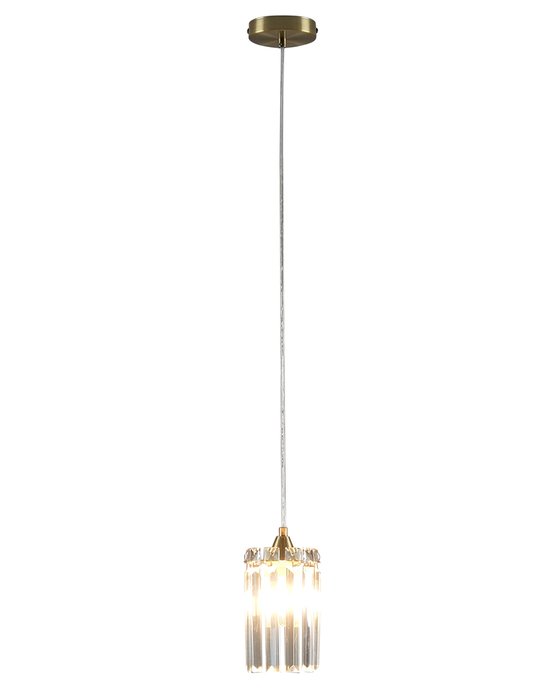 Светильник подвесной Levi V10759-1P прозрачно-золотого цвета
