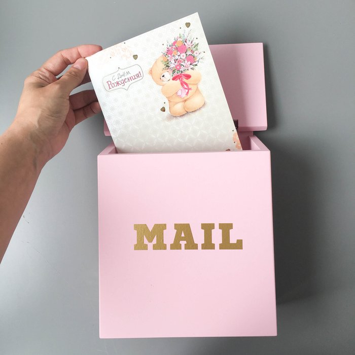 Детский почтовый ящик розовый - купить Декоративные коробки по цене 1490.0