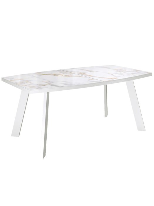 Раздвижной обеденный стол SL1600 белого цвета Раздвижной обеденный стол SL1600 белого цвета