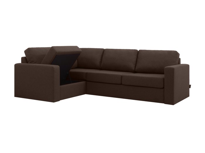 Угловой диван-кровать Peterhof темно-коричневого цвета - лучшие Угловые диваны в INMYROOM