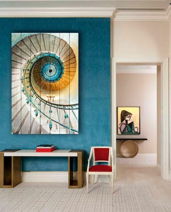 Картина на дереве Винтовая лестница 60х90 см - купить Картины по цене 11990.0