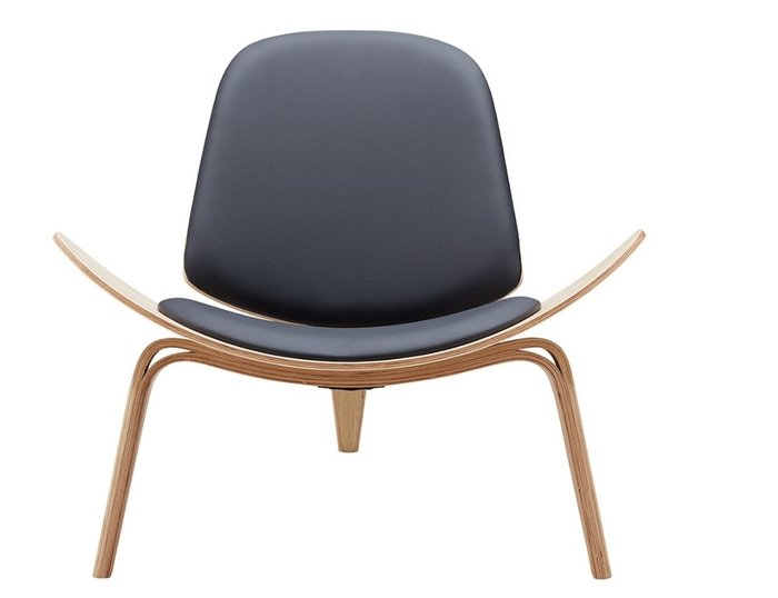 Дизайнерское кресло в обивке из экокожи черного цвета - купить Интерьерные кресла по цене 46600.0