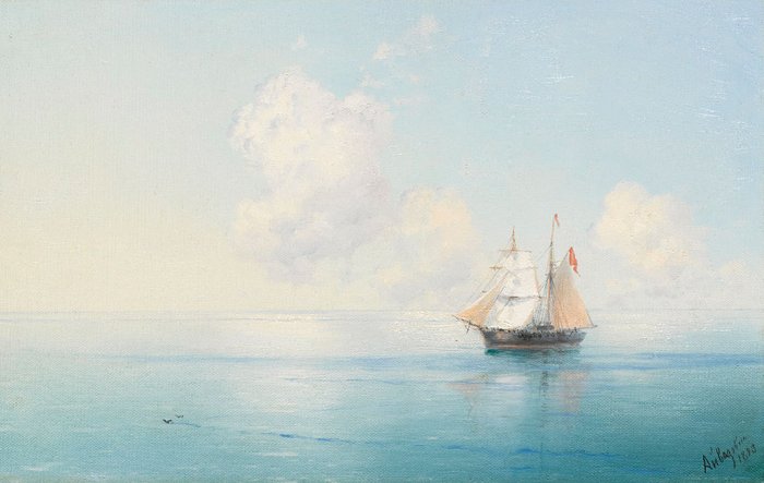 Репродукция картины на холсте Тихое Утро На Море