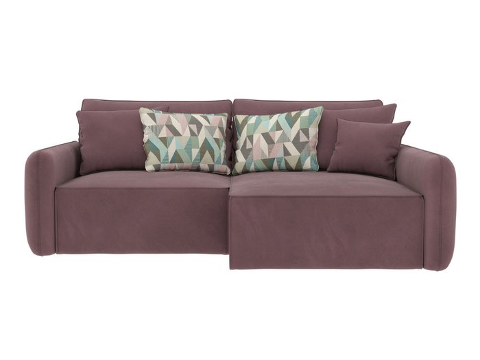Угловой диван-кровать Портленд серо-розового цвета