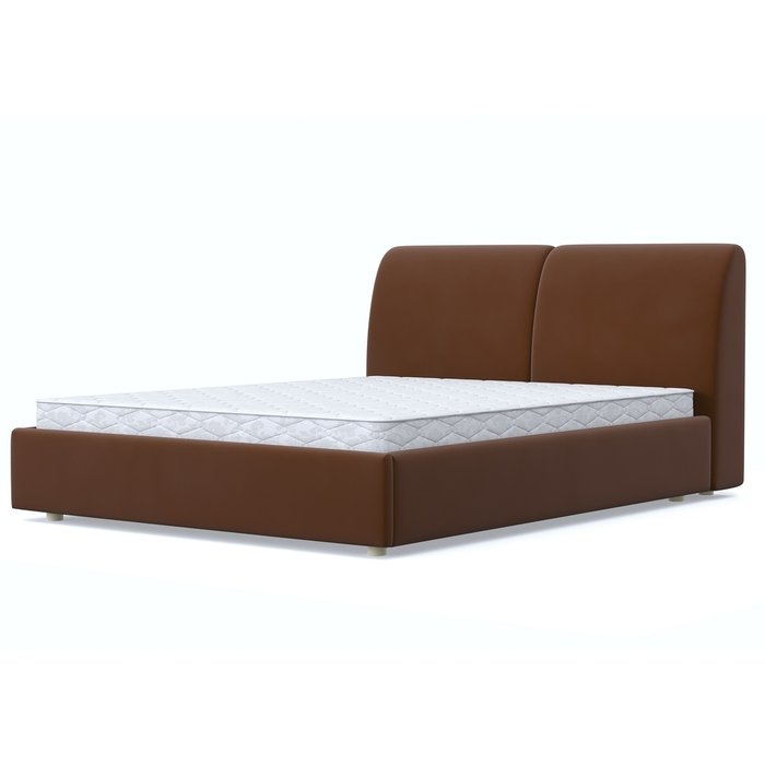 Кровать Бекка 140x200 темно-коричневого цвета - лучшие Кровати для спальни в INMYROOM