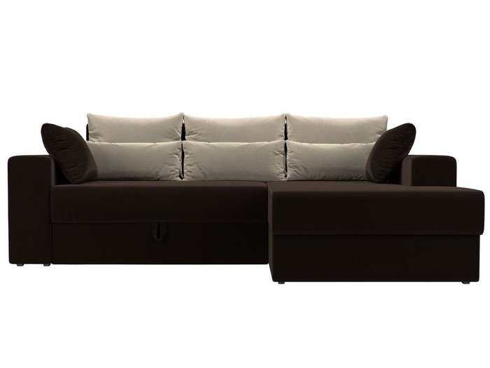 Угловой диван-кровать Мэдисон  коричнево-бежевого цвета - купить Угловые диваны по цене 40990.0