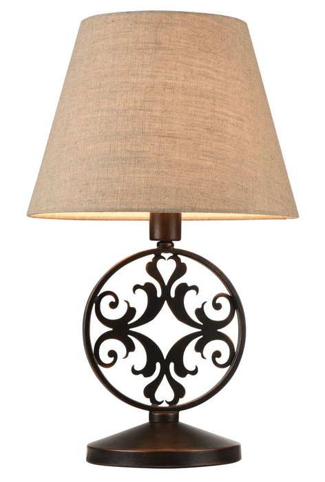 Настольная лампа Rustika с бежевым абажуром  - купить Настольные лампы по цене 13990.0