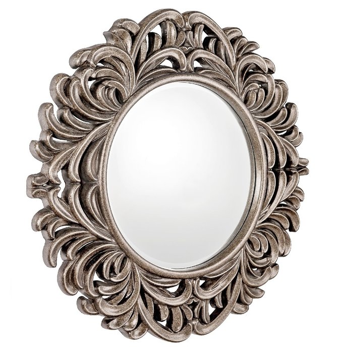 Настенное Зеркало в раме модерн Palm Silver   - купить Настенные зеркала по цене 33500.0