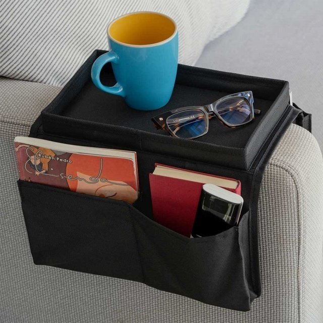 Органайзер на подлокотник дивана Sofa Master черного цвета - лучшие Декоративные коробки в INMYROOM