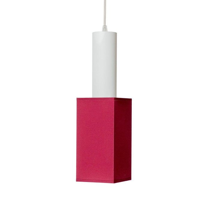 Подвесной светильник Box с абажуром красного цвета