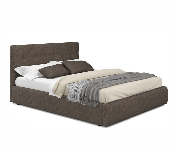 Кровать Selesta 140х200 коричневого цвета с подъемным механизмом - купить Кровати для спальни по цене 24200.0