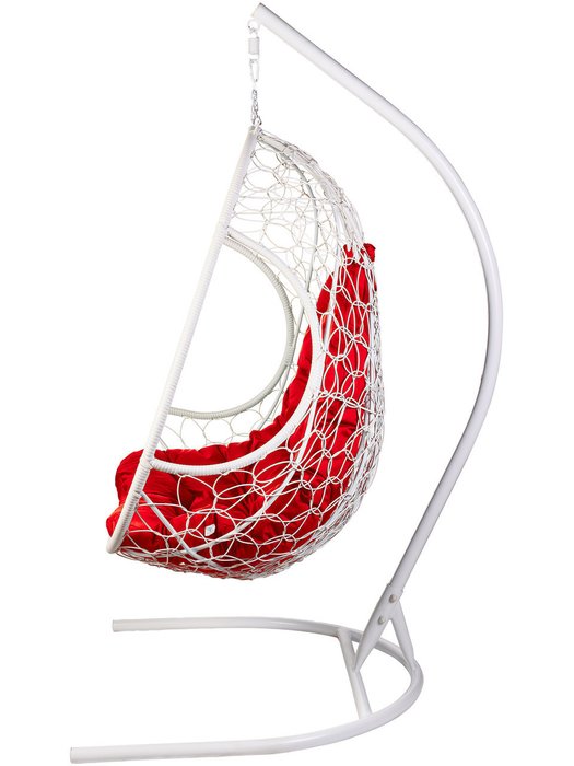 Двойное подвесное кресло Primavera бело-красного цвета - лучшие Подвесные кресла в INMYROOM