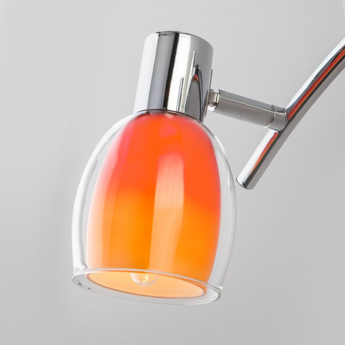 Настенный светильник со стеклянными плафонами 20119/3 оранжевый - лучшие Накладные споты в INMYROOM