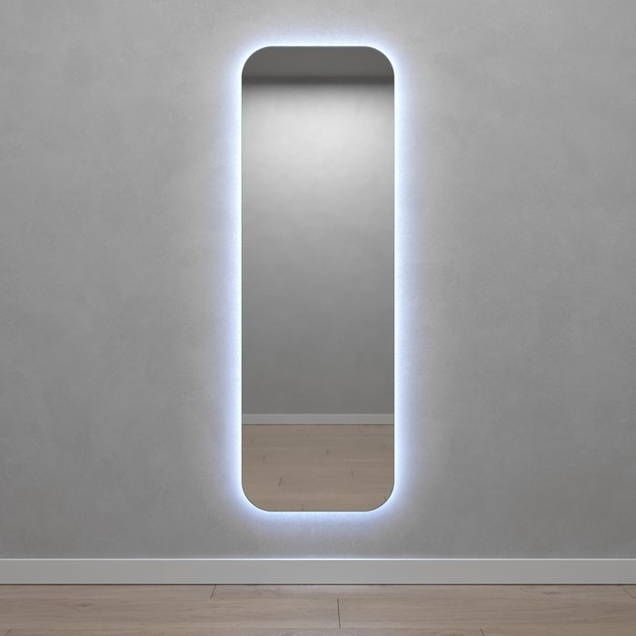 Настенное зеркало Kuvino NF LED M с холодной подсветкой  - купить Настенные зеркала по цене 16900.0