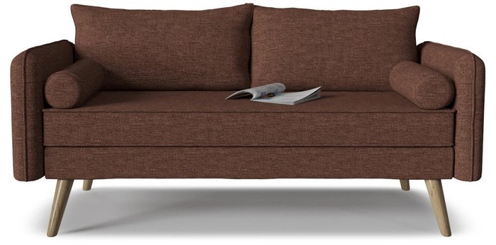 Диван прямой Khayfa коричневого цвета - купить Прямые диваны по цене 26571.0