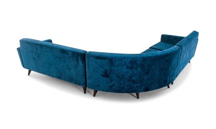 Модульный  угловой диван синего цвета - лучшие Угловые диваны в INMYROOM