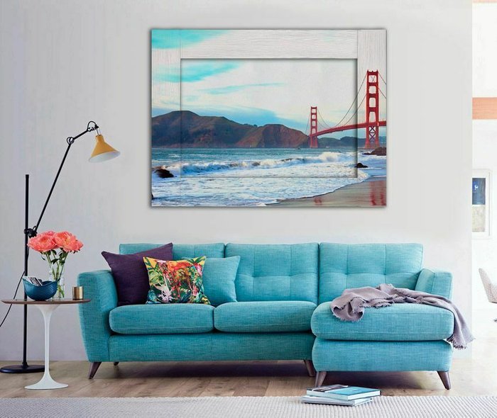 Картина с арт рамой Мост Сан-Франциско 60х80 см - купить Картины по цене 14390.0