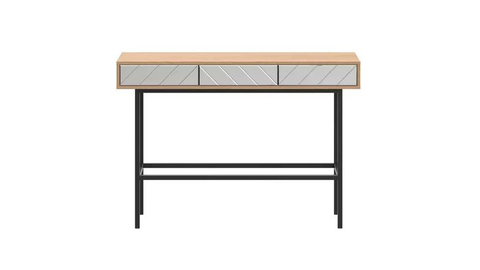 Консоль Boho с зеркальным фасадом серого цвета - купить Консоли по цене 25900.0