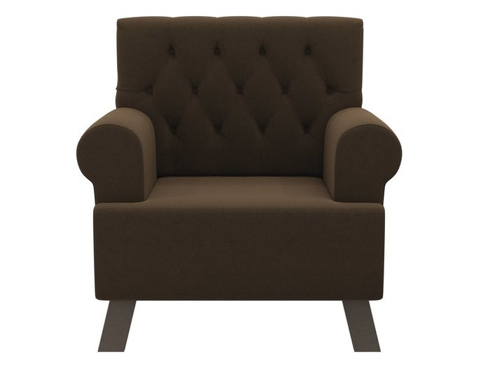 Кресло Хилтон коричневого цвета - купить Интерьерные кресла по цене 22990.0
