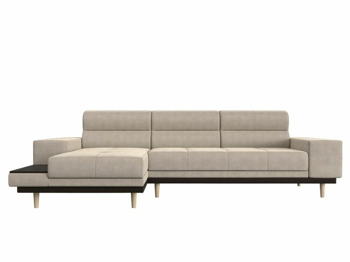 Угловой диван-кровать Леонардо бежевого цвета левый угол - купить Угловые диваны по цене 48999.0