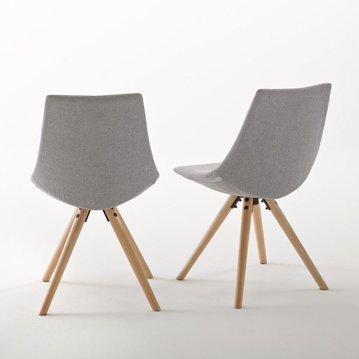 Комплект из двух стульев Asting серого цвета - купить Обеденные стулья по цене 25024.0