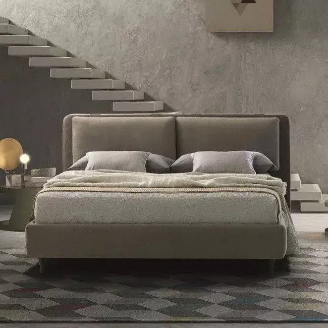 Кровать Agata 180х200 серо-бежевого цвета - купить Кровати для спальни по цене 115900.0