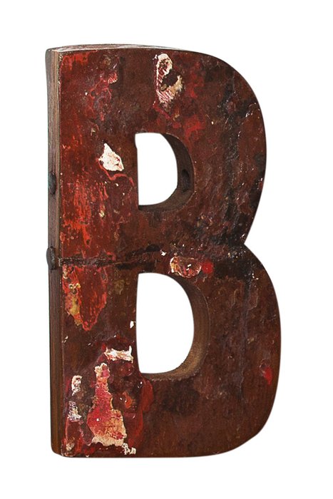 Декор буква B из фрагмента рыболовецкого судна