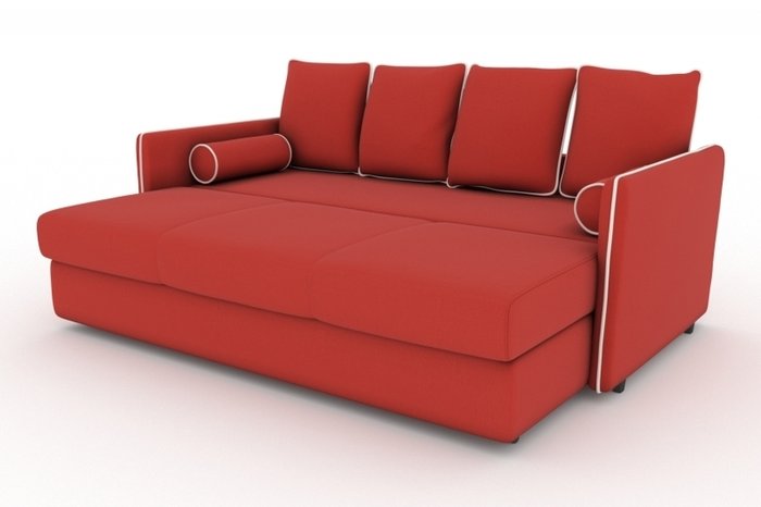 Прямой диван-кровать Cardinal красного цвета - купить Прямые диваны по цене 16000.0