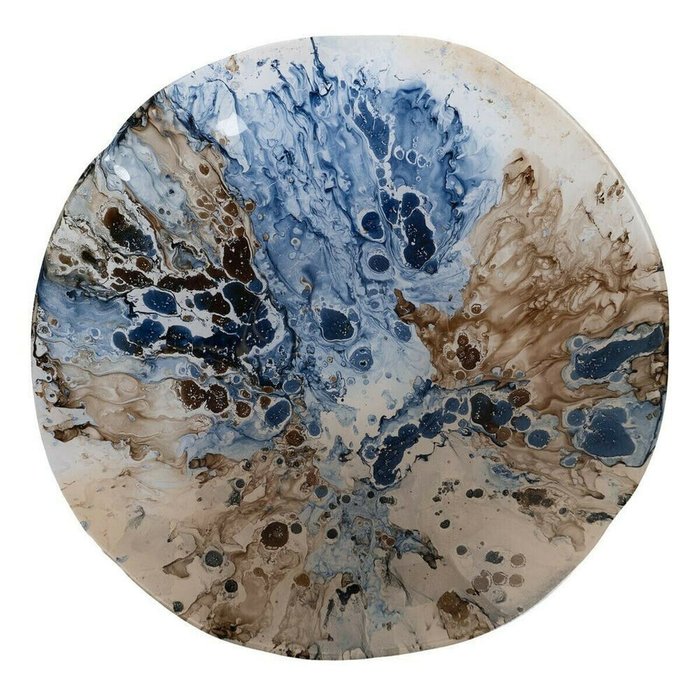 Блюдо Синий Коричневый 39 x 39 x 6,5 - купить Тарелки по цене 7497.0
