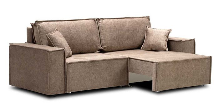 Прямой диван-кровать Фабио коричневого цвета - купить Прямые диваны по цене 24430.0