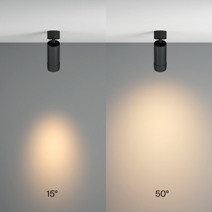 Потолочный светильник Focus Zoom Ceiling & Wall 3000К черного цвета - купить Накладные споты по цене 3450.0