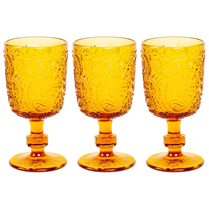 Набор из шести бокалов Пэйсли янтарного цвета - купить Бокалы и стаканы по цене 3700.0