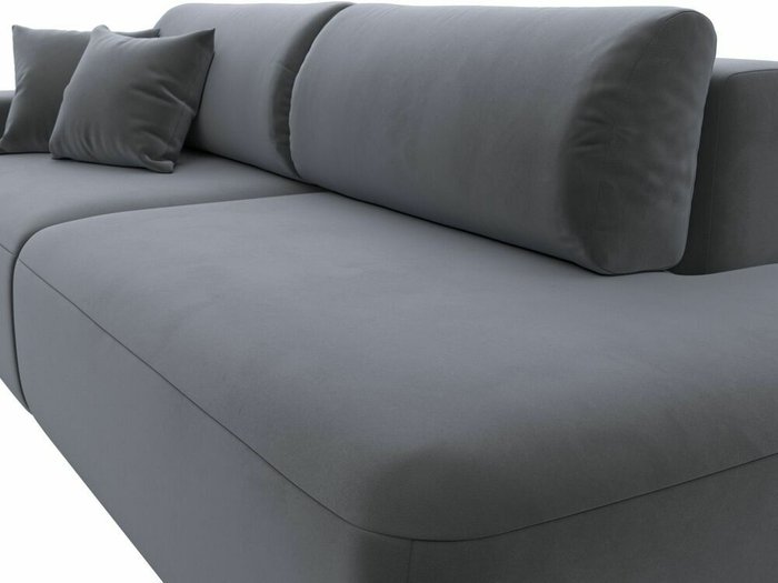 Диван-кровать Лига 036 Модерн темно-серого цвета с левым подлокотником - лучшие Прямые диваны в INMYROOM