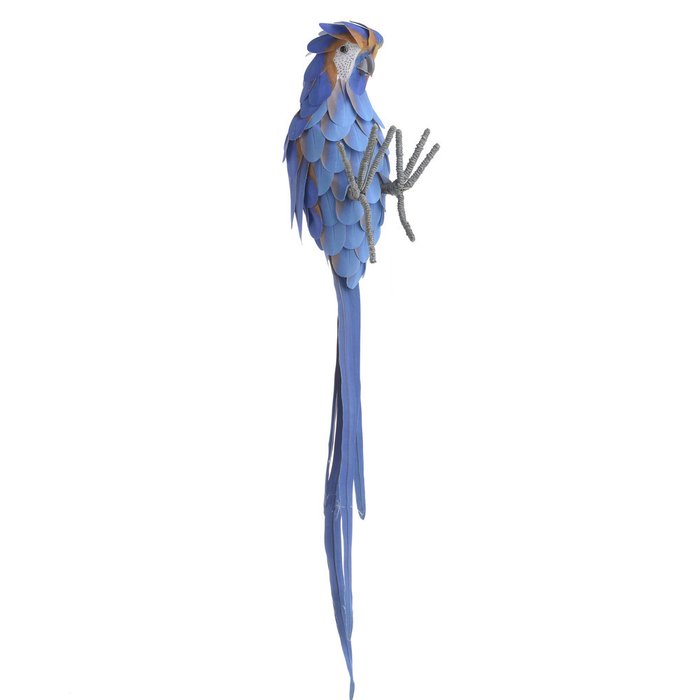 Настенный декор Попугай синего цвета