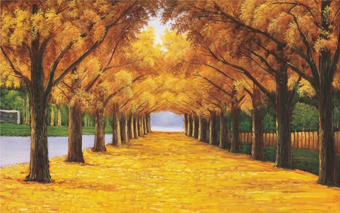 Декоративная картина "Осенняя Аллея"