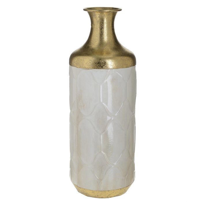 Металлическая ваза молочно-золотого цвета 